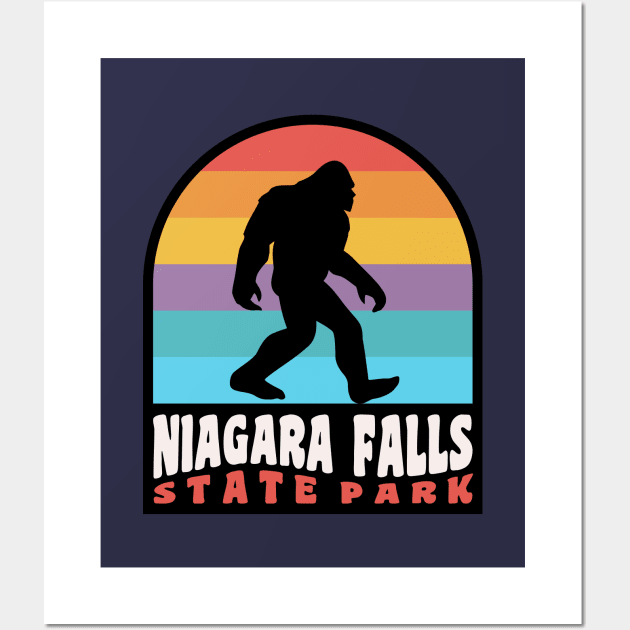 Niagara Falls Bigfoot Sasquatch State Park New York Wall Art by PodDesignShop